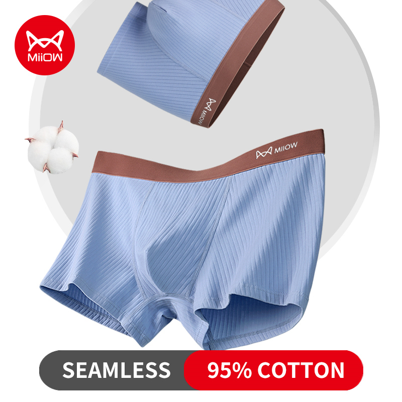 Boxer Brief Pack Cotton - MiiOW 3 Peças de Cuecas de