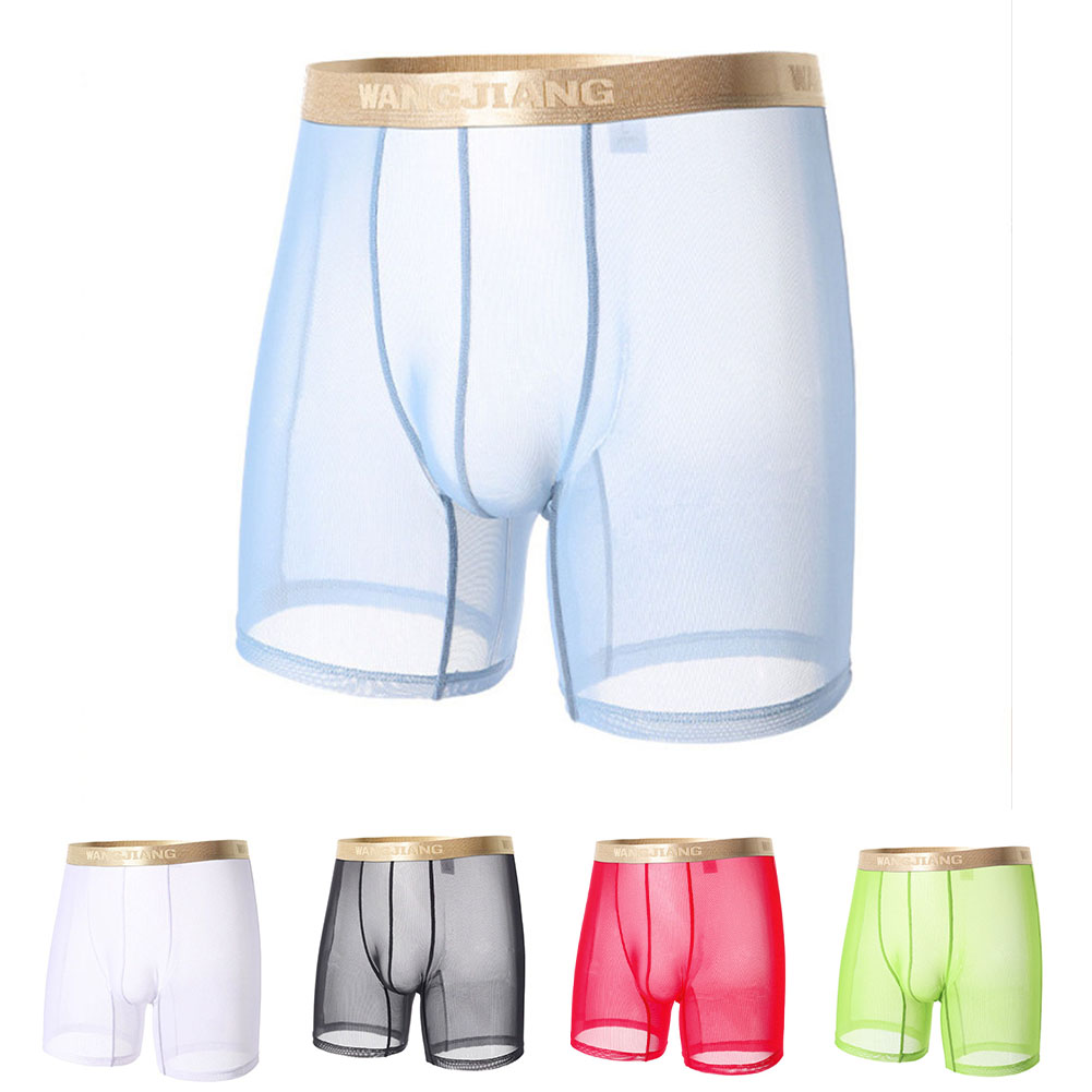 Boxer Shorts Modal - Cuecas Boxer Masculinas Transparentes de Malha