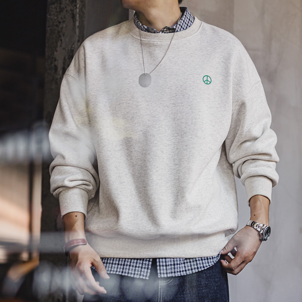 Undershirt Crew Neck - Maden casual cinza em torno do