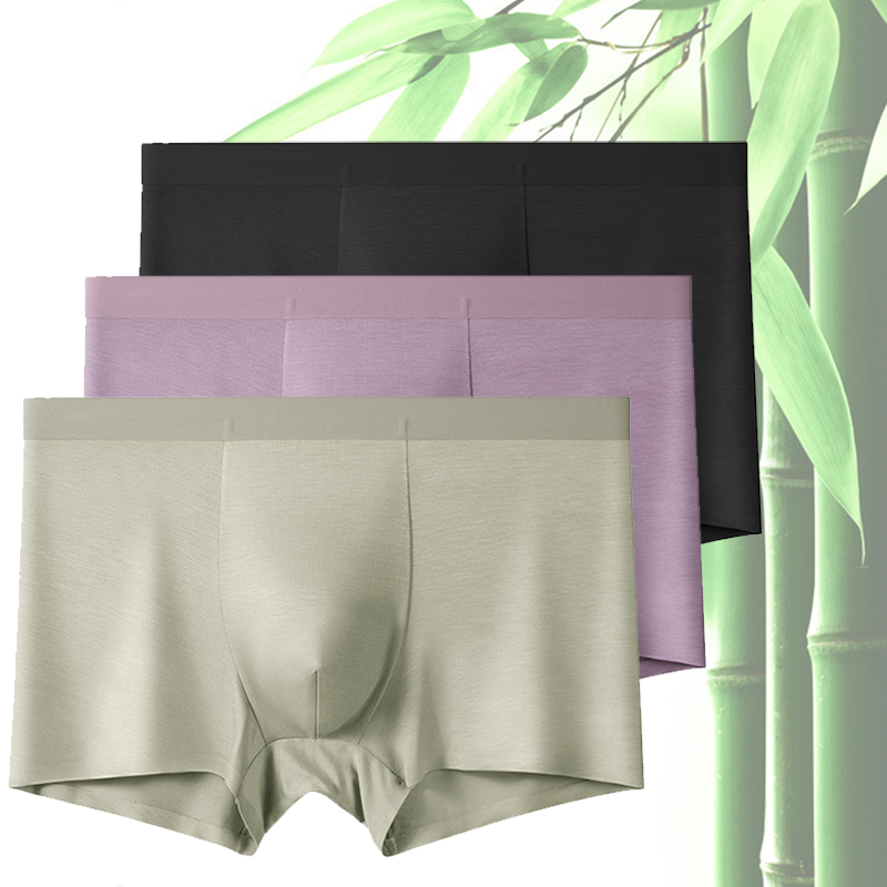 3 peças de roupa interior masc - Bamboo Fiber Trunk avaliação e preço